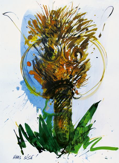 GARTENSCHAU, Gartenbewohner 1, Aquarell, 88 x 62 cm